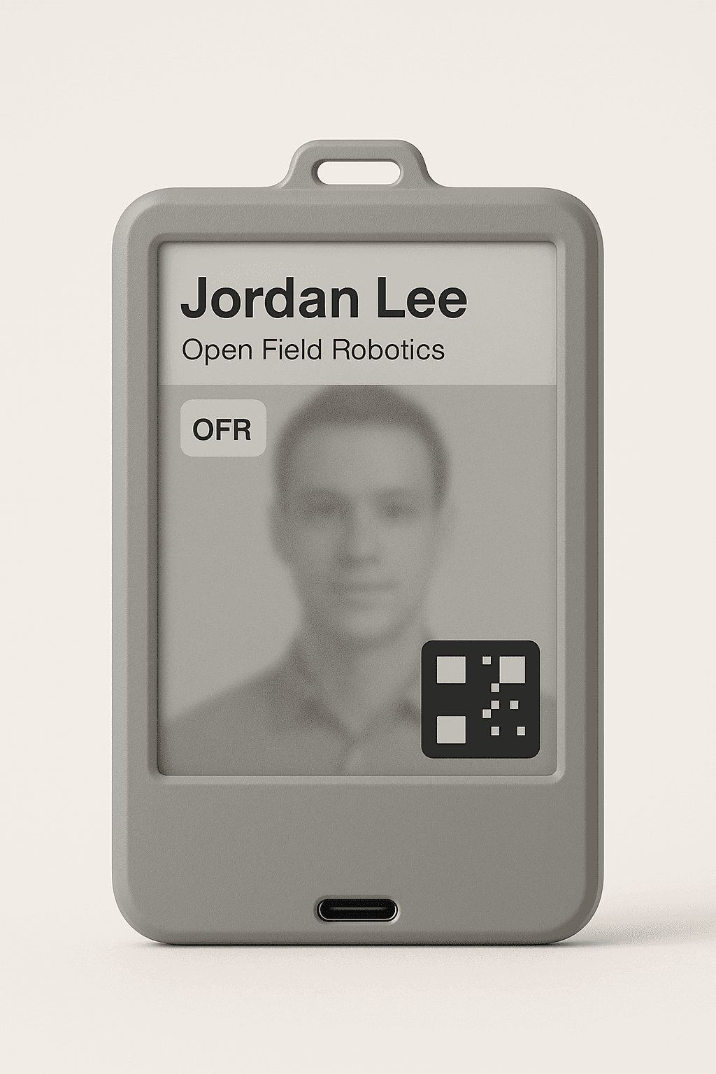 Smart eInk Conference Badge by CloudRaven concept
